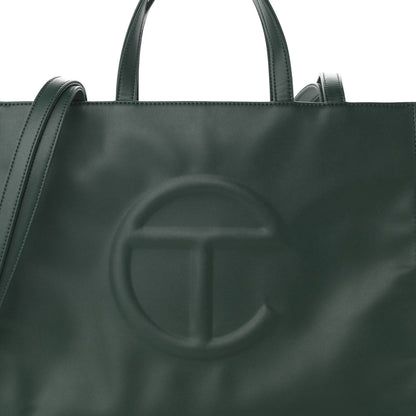 Telfar Vegan Leather Medium Shopping Bag Dark Olive 8 of 10