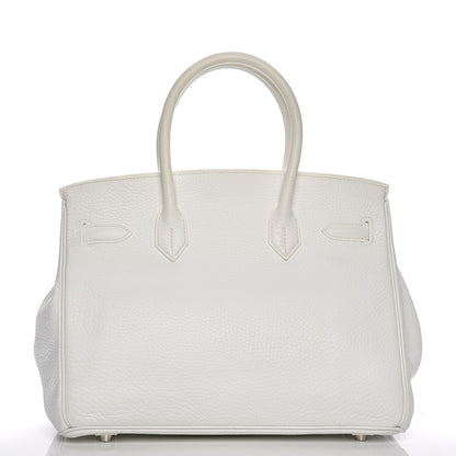 Hermes Taurillon Clemence Birkin 30 White 5 of 33