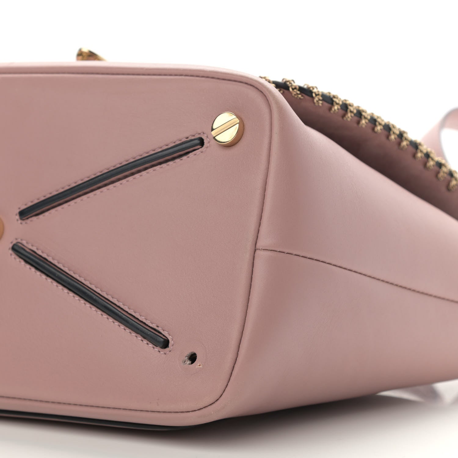 Valentino Garavani Calfskin Groumette Small Demilune Double Handle Satchel Lipstick 9 of 19