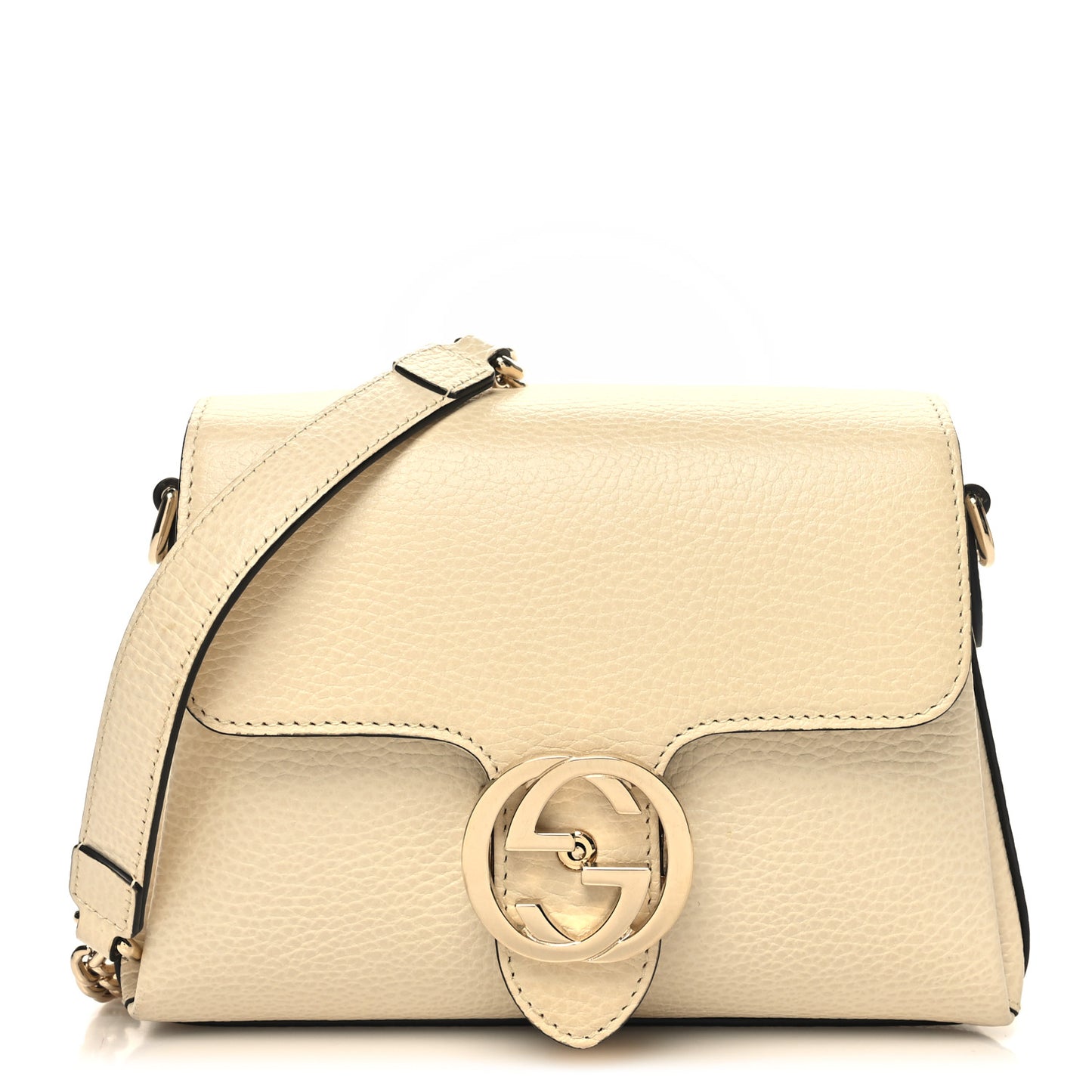 Dollar Calfskin Interlocking G Crossbody Bag Ivoire