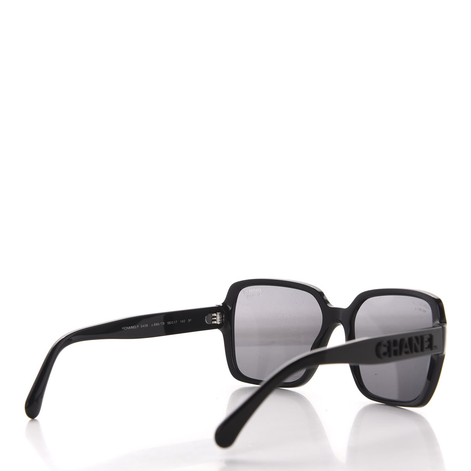Chanel Acetate Polarized Square Sunglasses 5408 Black 4 of 8