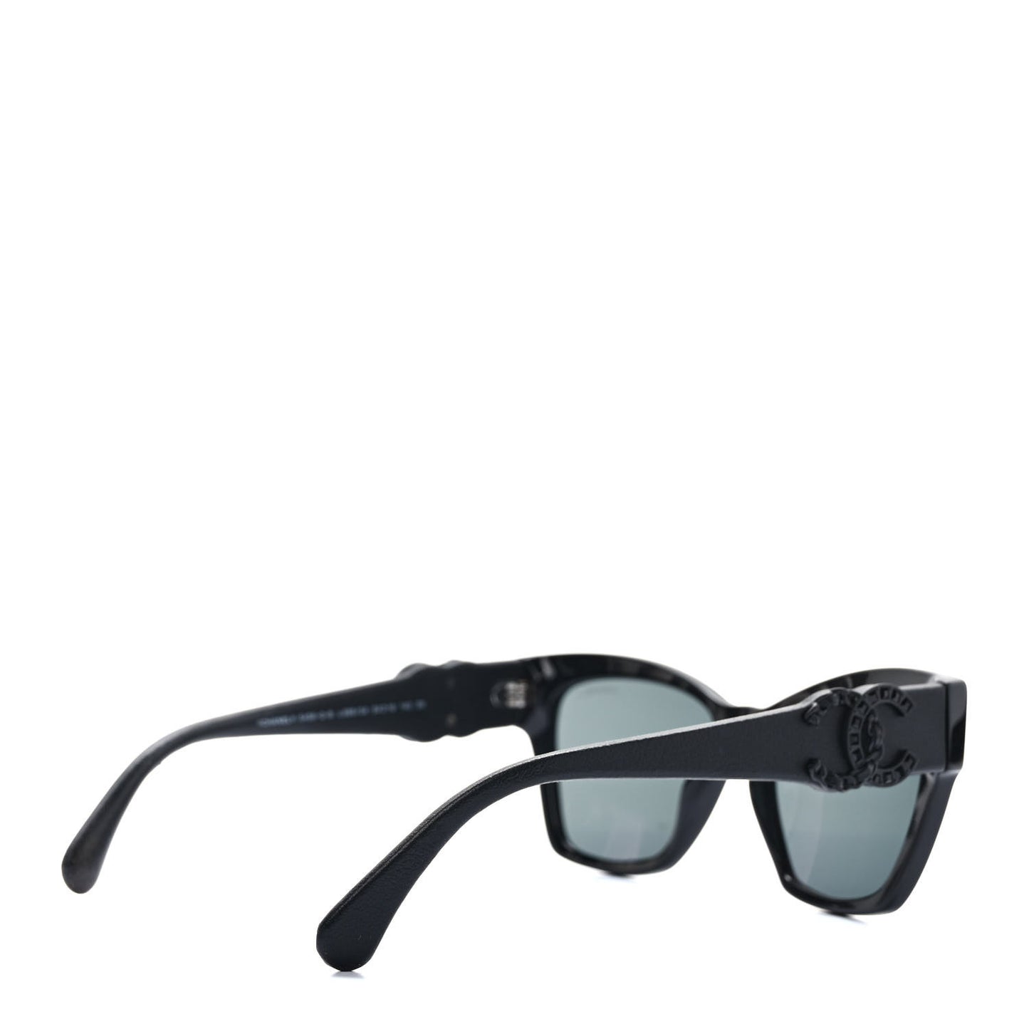 Acetate Square Cat Eye CC Sunglasses 5456 Black
