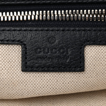 Gucci GG Supreme Monogram Textured Dollar Calfskin Web Small Ophidia Half Moon Hobo Beige Blue 6 of 10