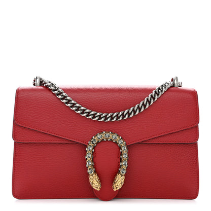 Gucci Dollar Calfskin Swarovski Crystal Small Dionysus Shoulder Bag Hibiscus Red 1 of 12