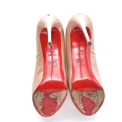 Christian Louboutin Patent New Very Prive 120 Pumps 37.5 Nude 7 of 14