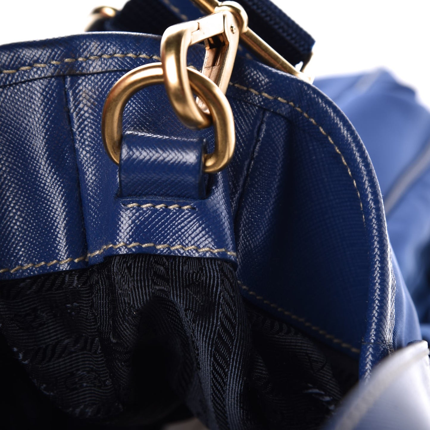 Tessuto Nylon Saffiano Crossbody Tote Bleuette