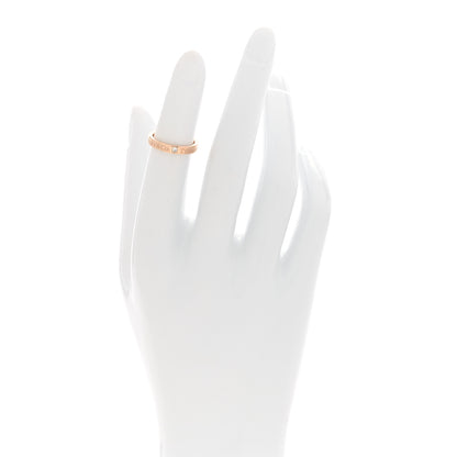 Tiffany 18K Rose Gold Diamond 3mm Logo Band Ring 45 3.25 2 of 5