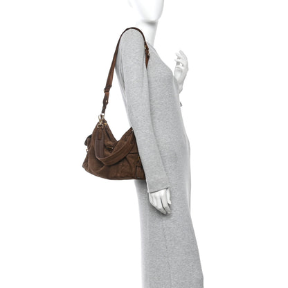 Prada Suede Large Explore Shoulder Bag Cocoa Brown 3 of 23