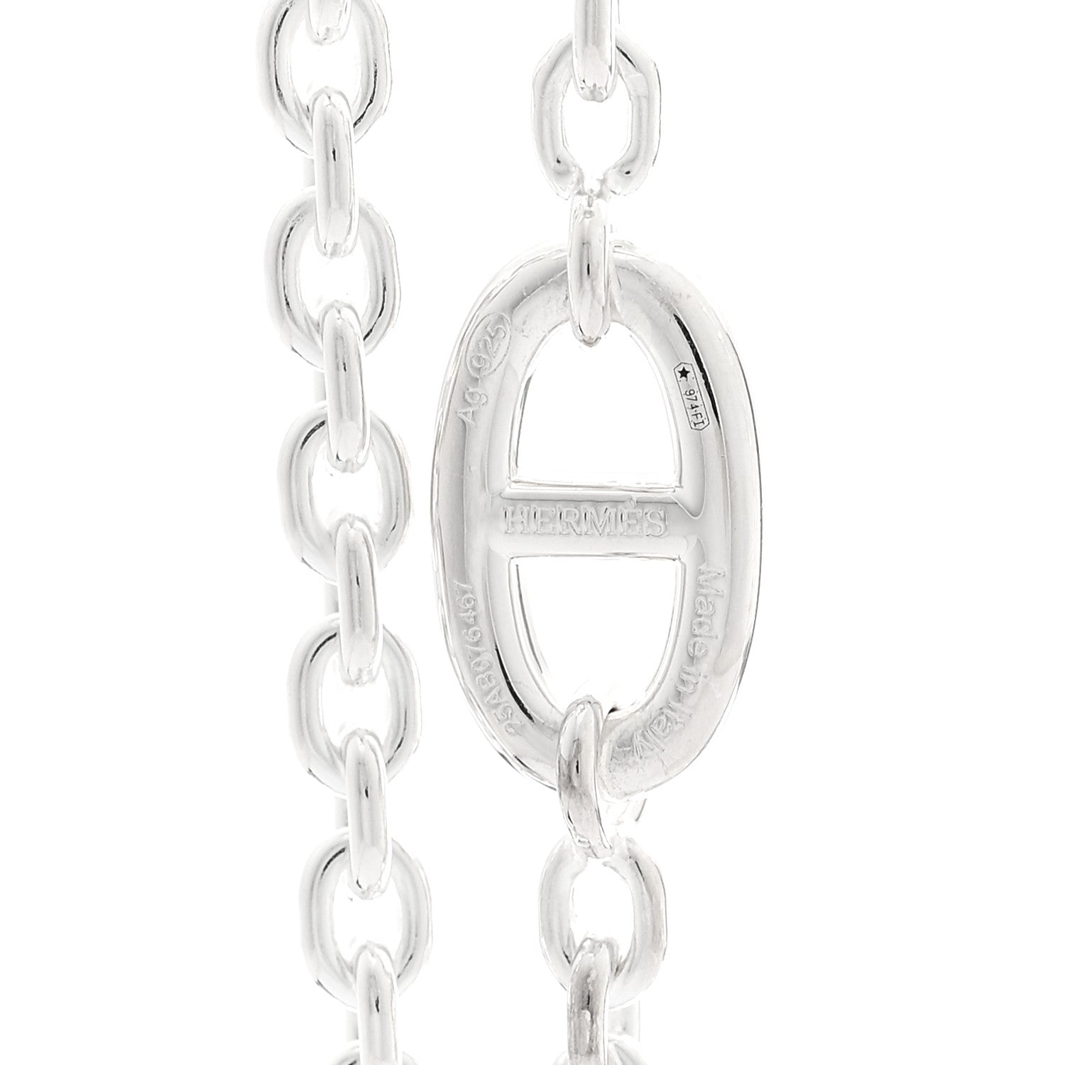 Hermes Sterling Silver Farandole Necklace 160 5 of 6