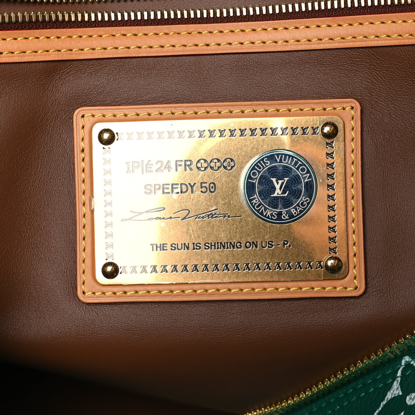 Calfskin Monogram Speedy P9 Bandouliere 50 Green