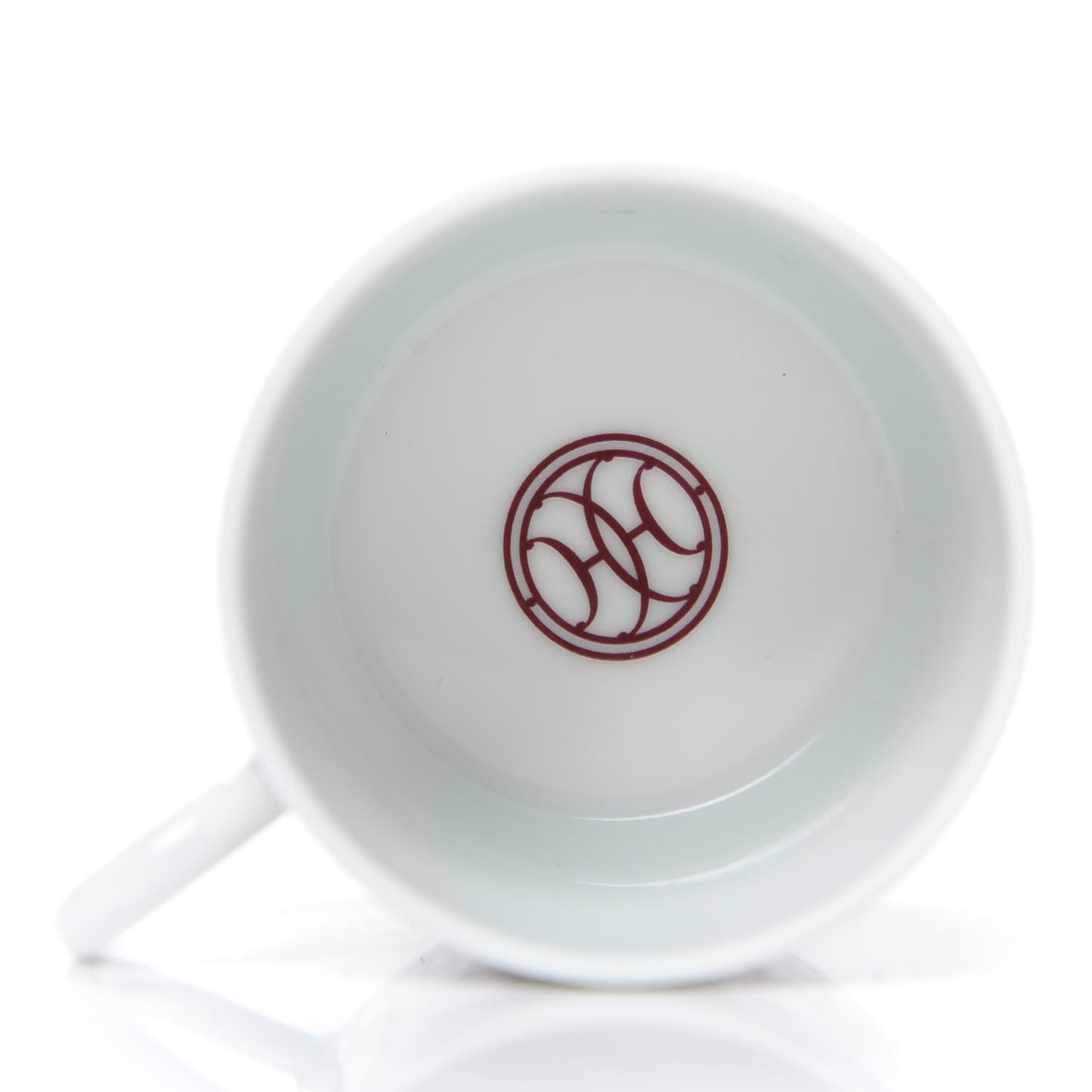 Porcelain H Deco Coffee Cup And Saucer Set Of 2 Rouge