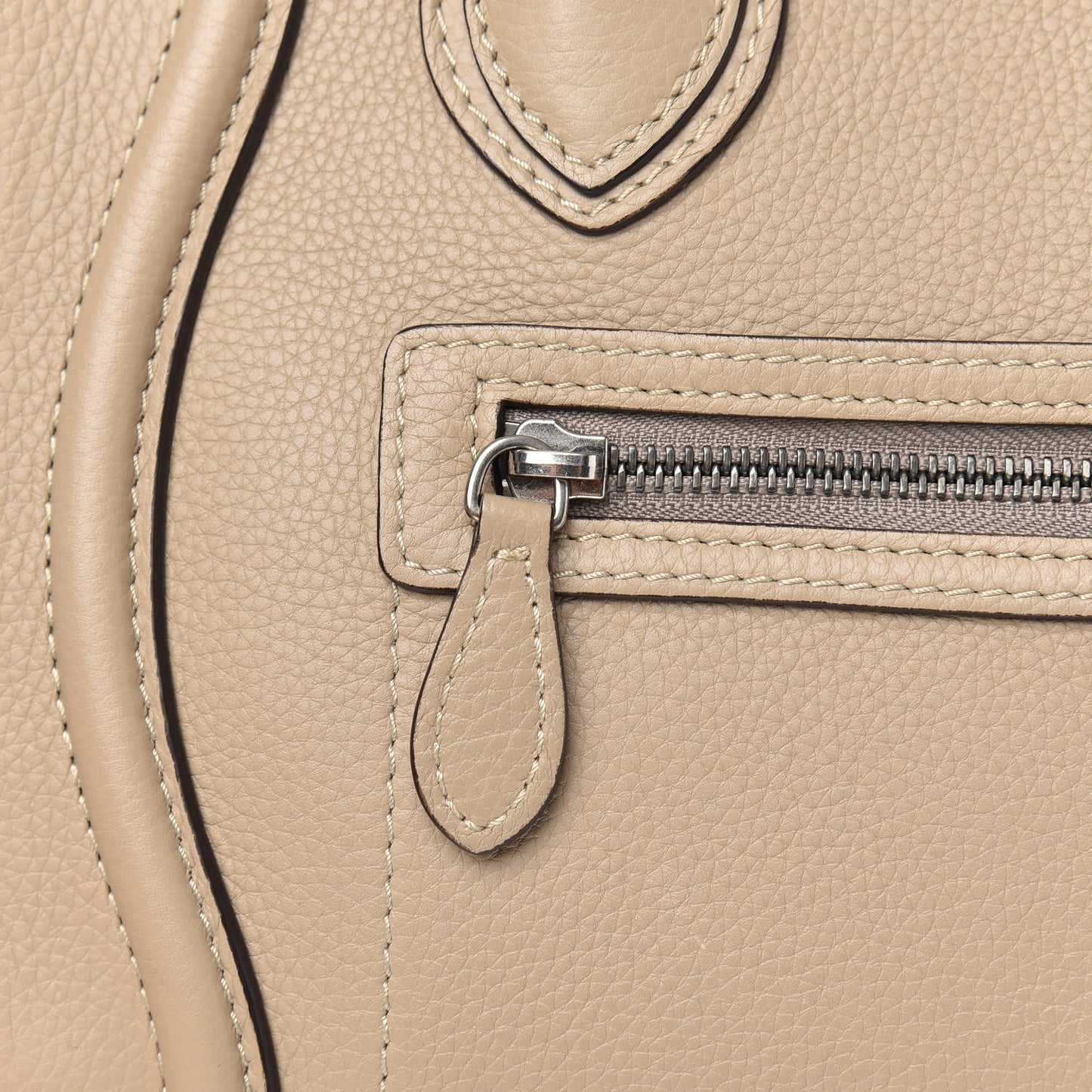 Drummed Calfskin Micro Luggage Dune