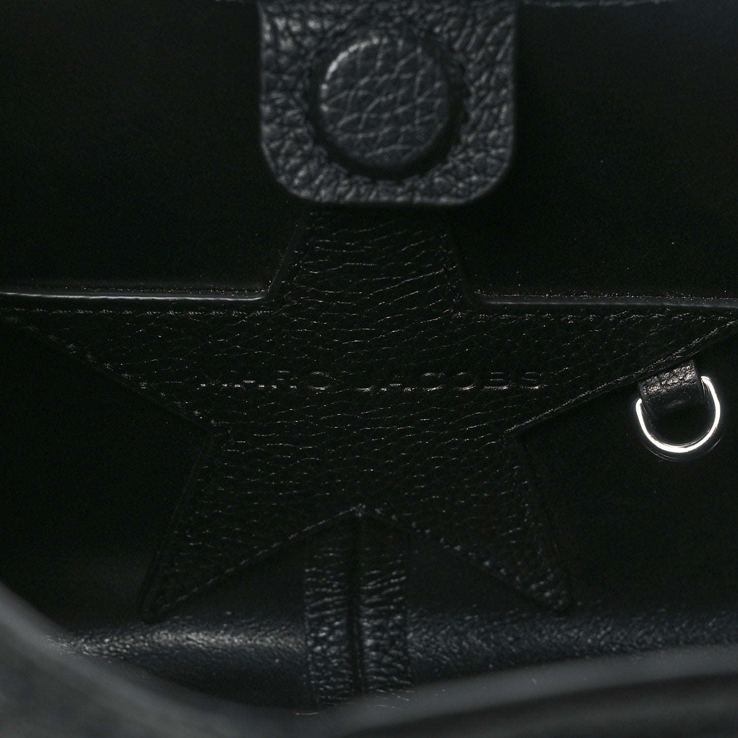 Marc Jacobs Grained Calfskin Star Mini The Sack Bag Black 7 of 12