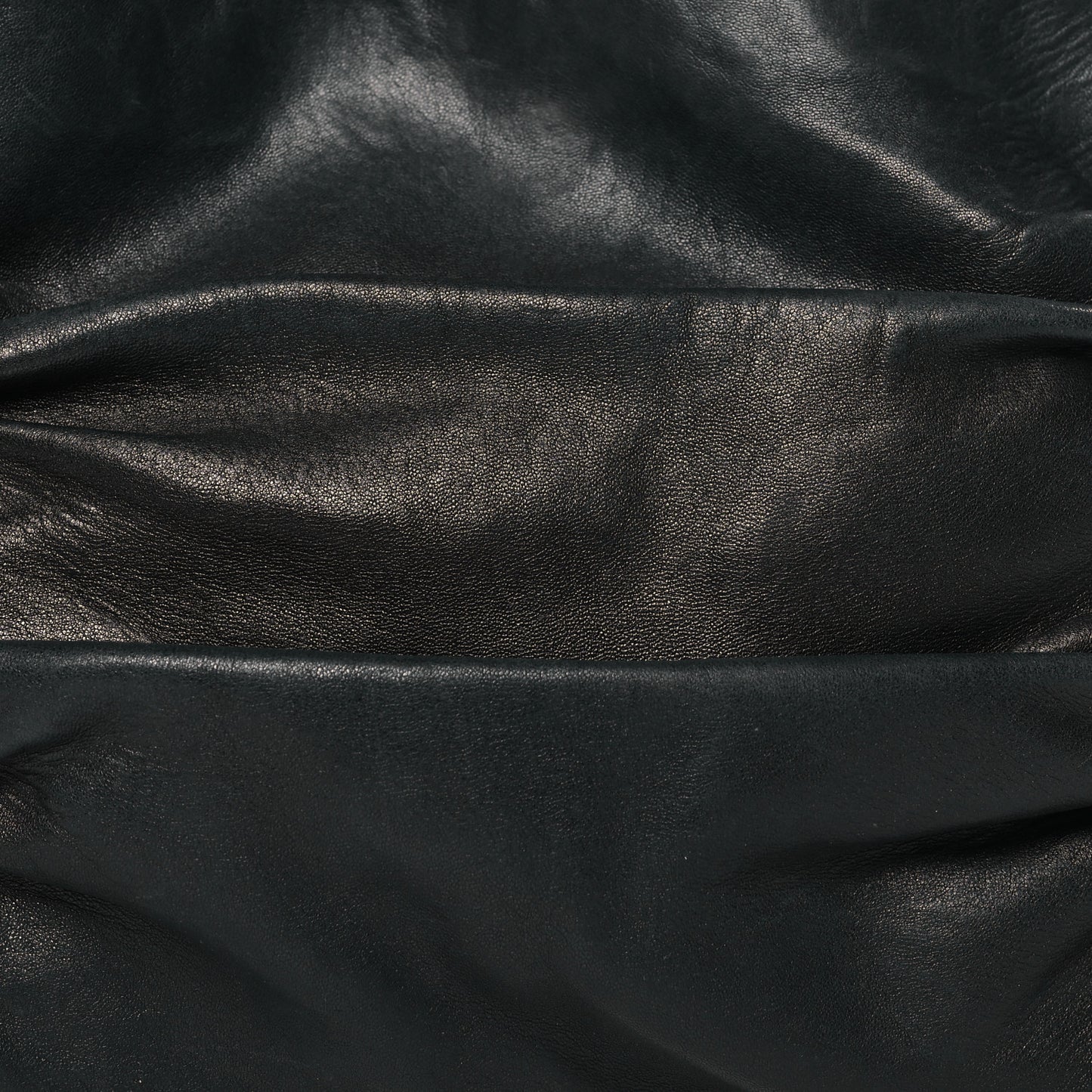 Lambskin Large Sharpei Shoulder Bag Black