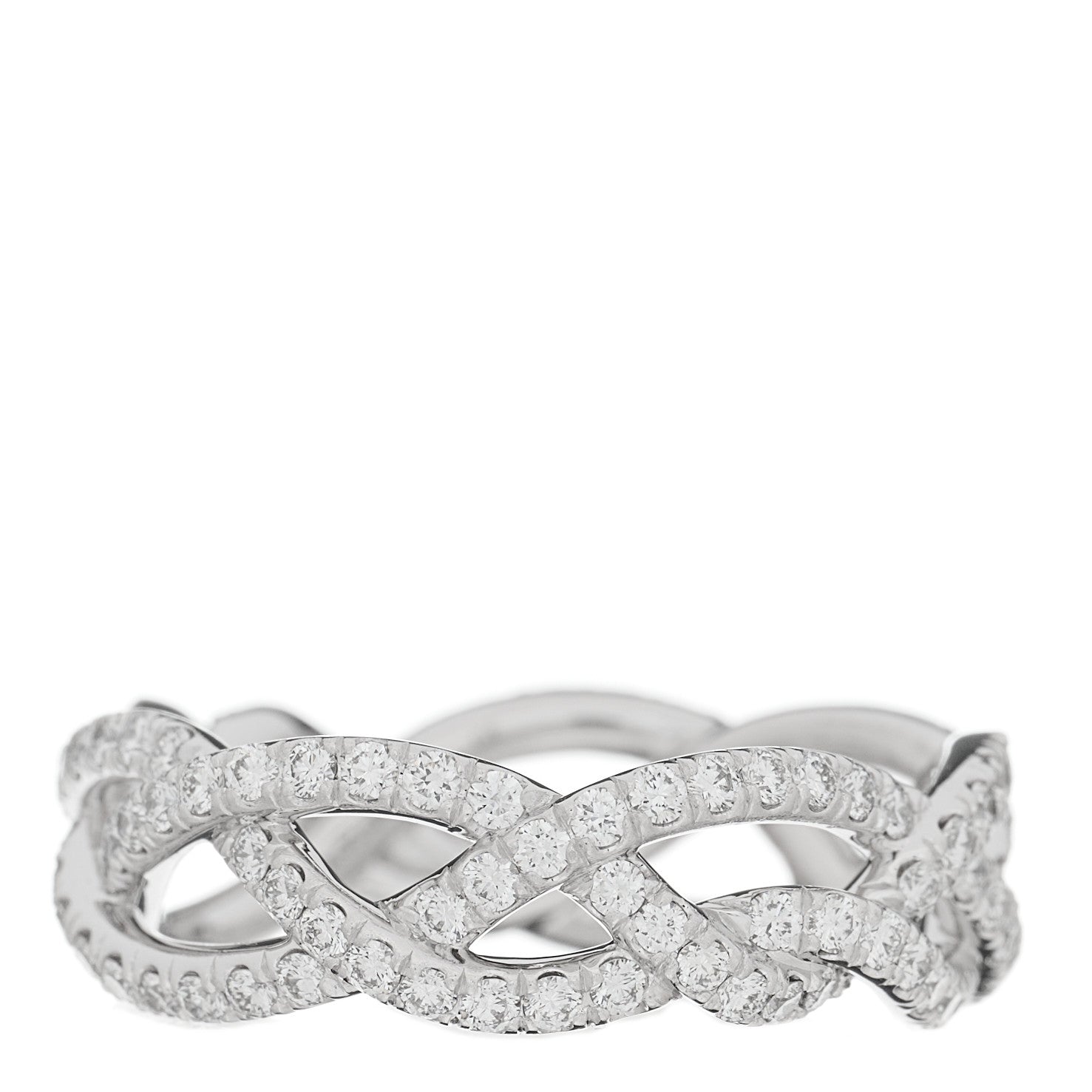 David Yurman Platinum Diamond Wisteria Band Ring 58 8.25 3 of 5