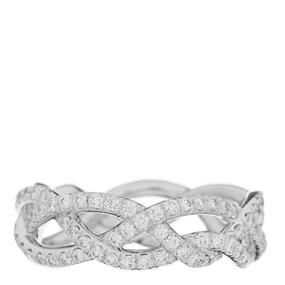 David Yurman Platinum Diamond Wisteria Band Ring 58 8.25 3 of 5