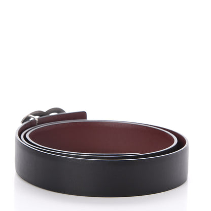 Chanel Calfskin CC Reversible Belt 90 Black Burgundy 3 of 7