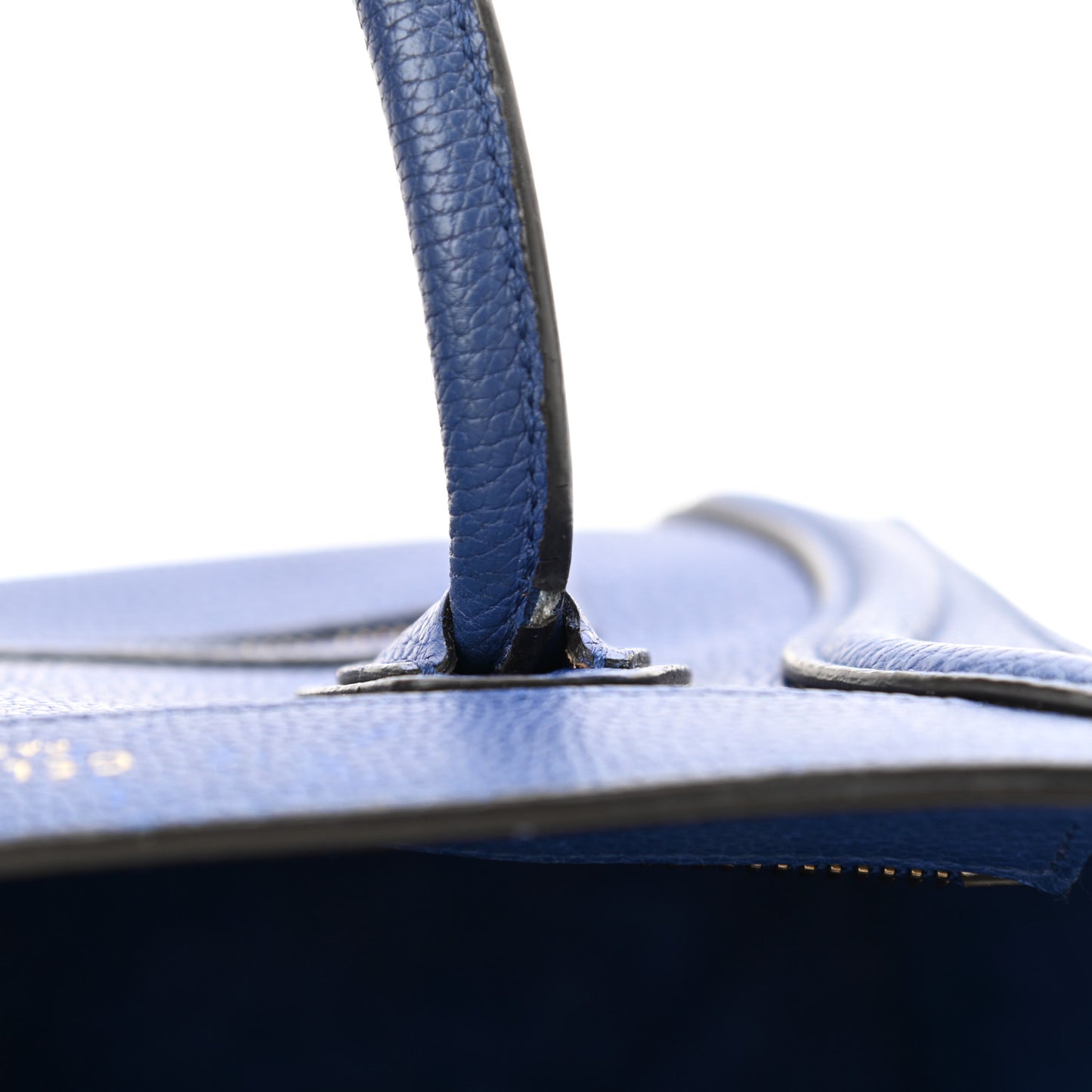 Drummed Calfskin Nano Luggage Indigo