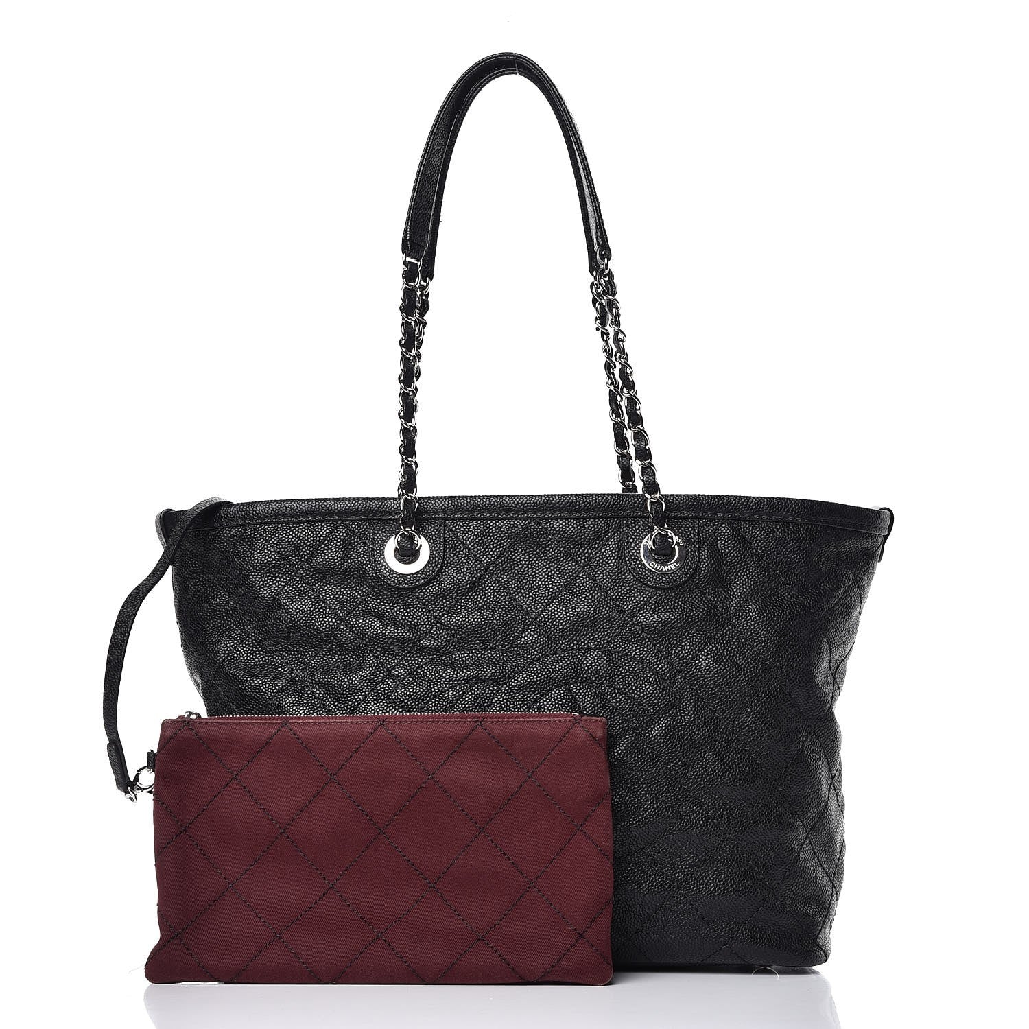 Chanel Grained Calfskin Daily Tote Black 3 of 9