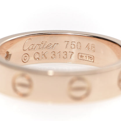 Cartier 18K Pink Gold Diamond 4mm LOVE Wedding Band Ring 48 4.5 4 of 4