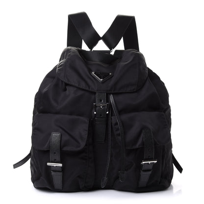 Prada Tessuto Nylon Saffiano Medium Backpack Black 1 of 4