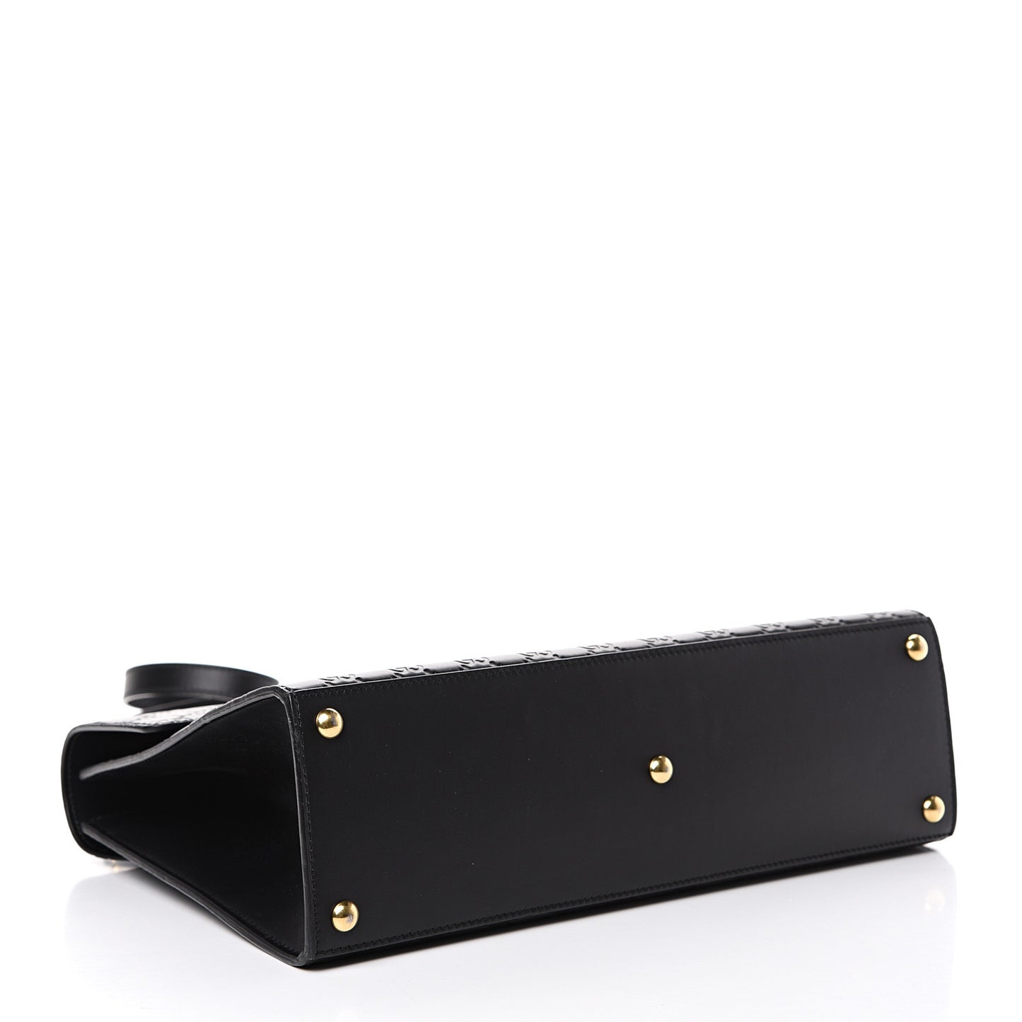 Guccissima Signature Medium Padlock Top Handle Bag Black