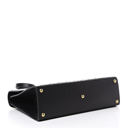 Gucci Guccissima Signature Medium Padlock Top Handle Bag Black 3 of 10