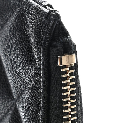 Chanel Caviar Quilted Classic Zip Boy Pouch Black 10 of 11
