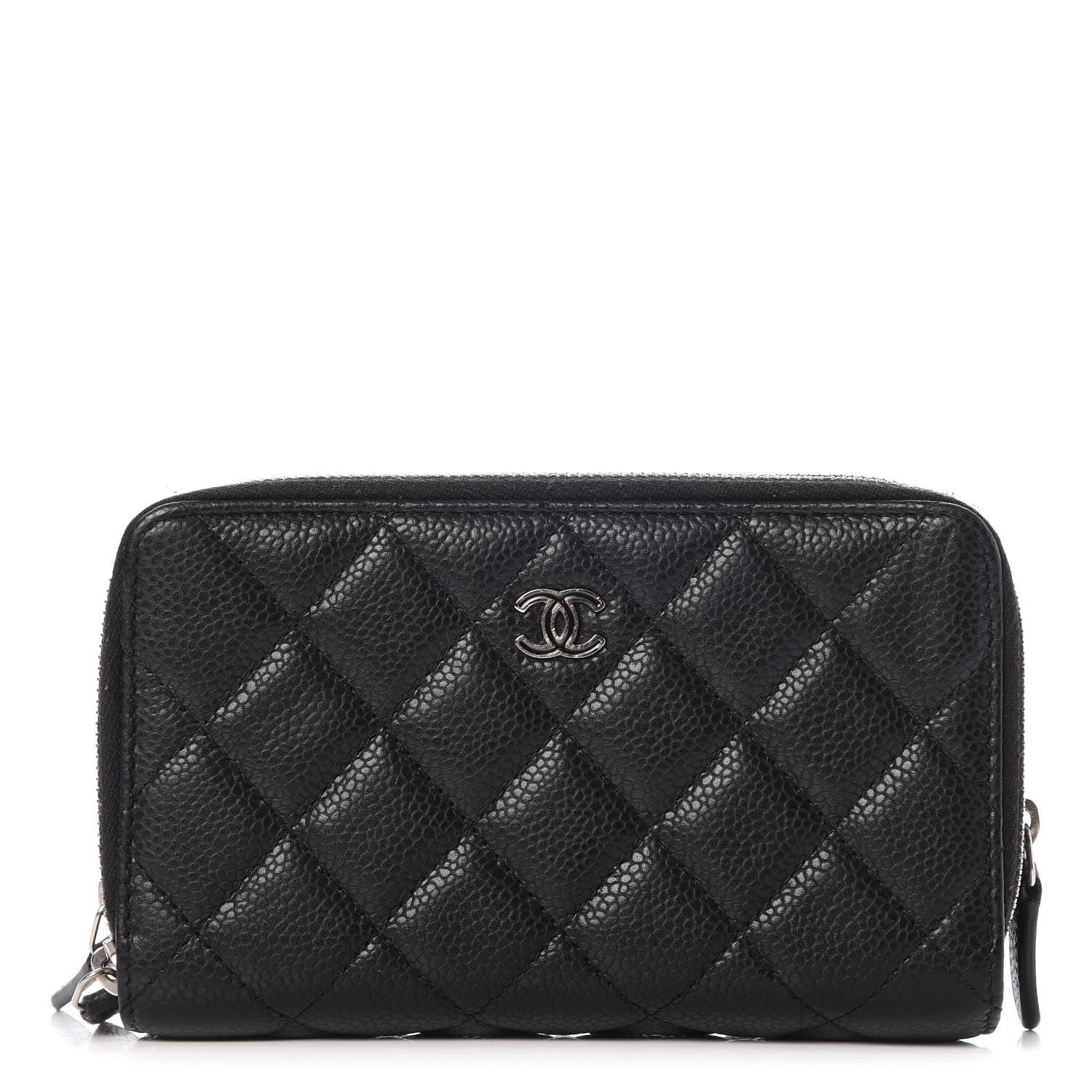 Chanel Caviar Quilted Zip Around Phone Holder Black 1 of 7