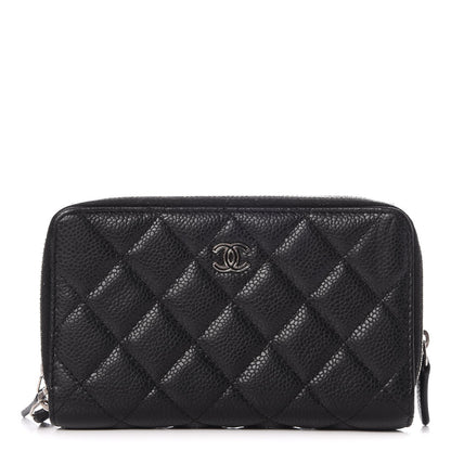 Chanel Caviar Quilted Zip Around Phone Holder Black 1 of 7