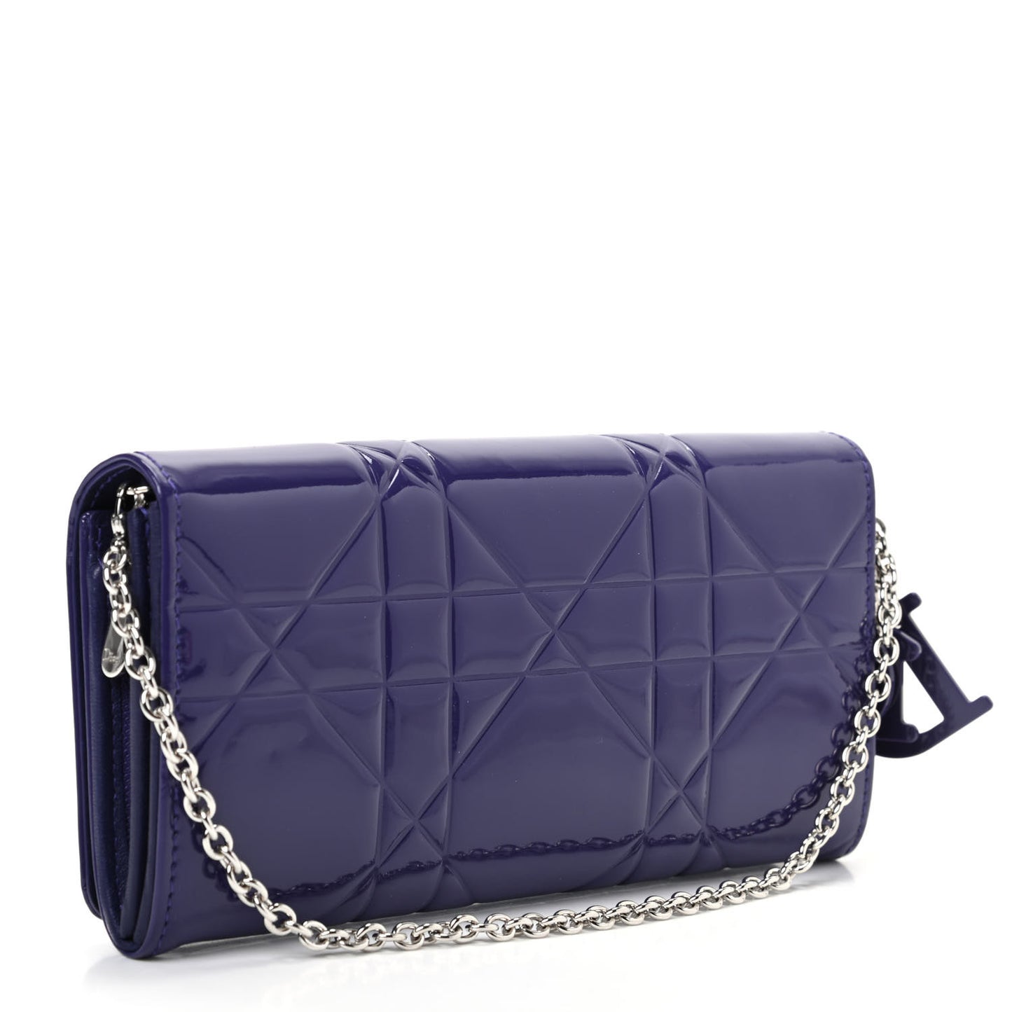 Patent Cannage Rendez-vous Chain Wallet Violet