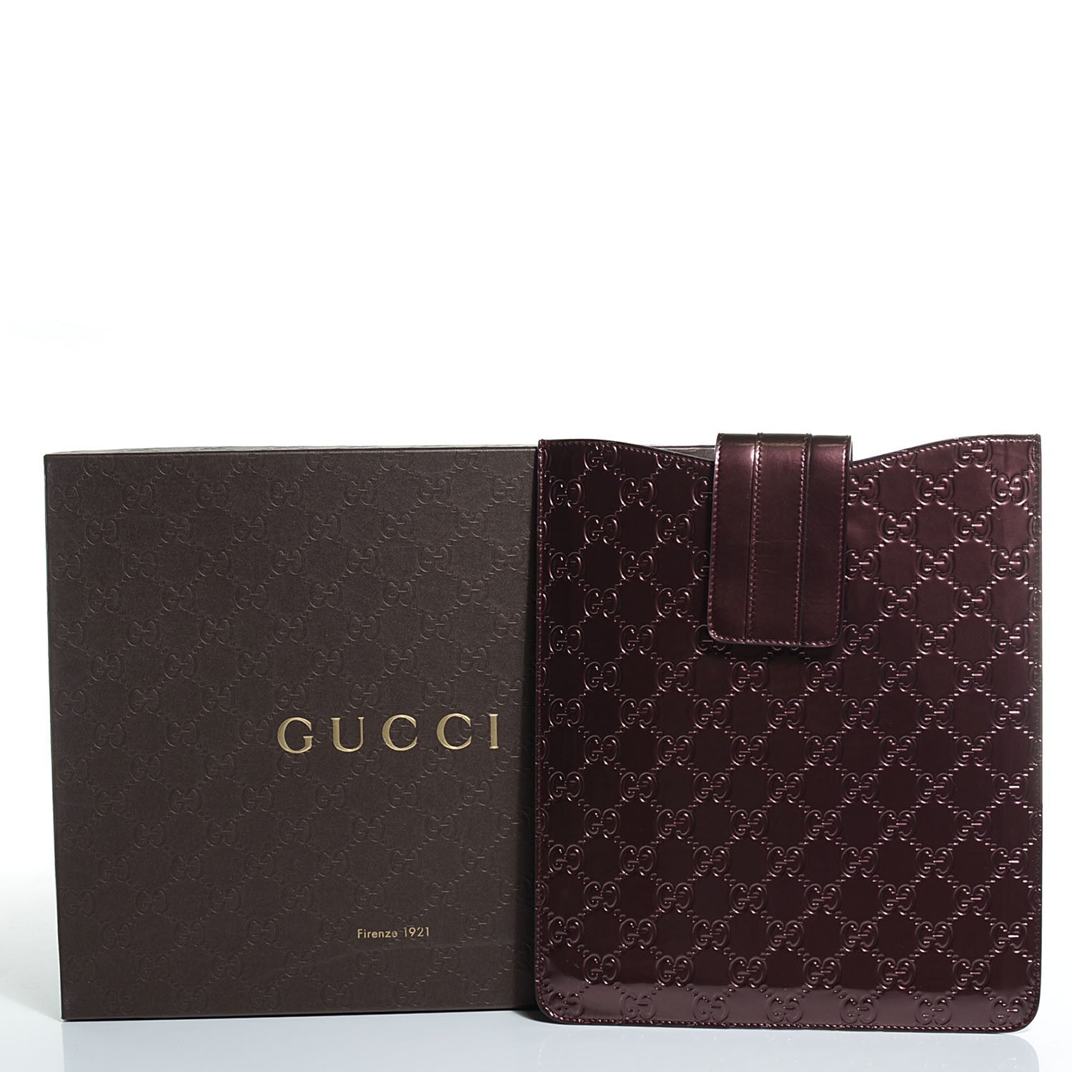 Gucci Shiny Guccissima iPad Case Burgundy 7 of 7