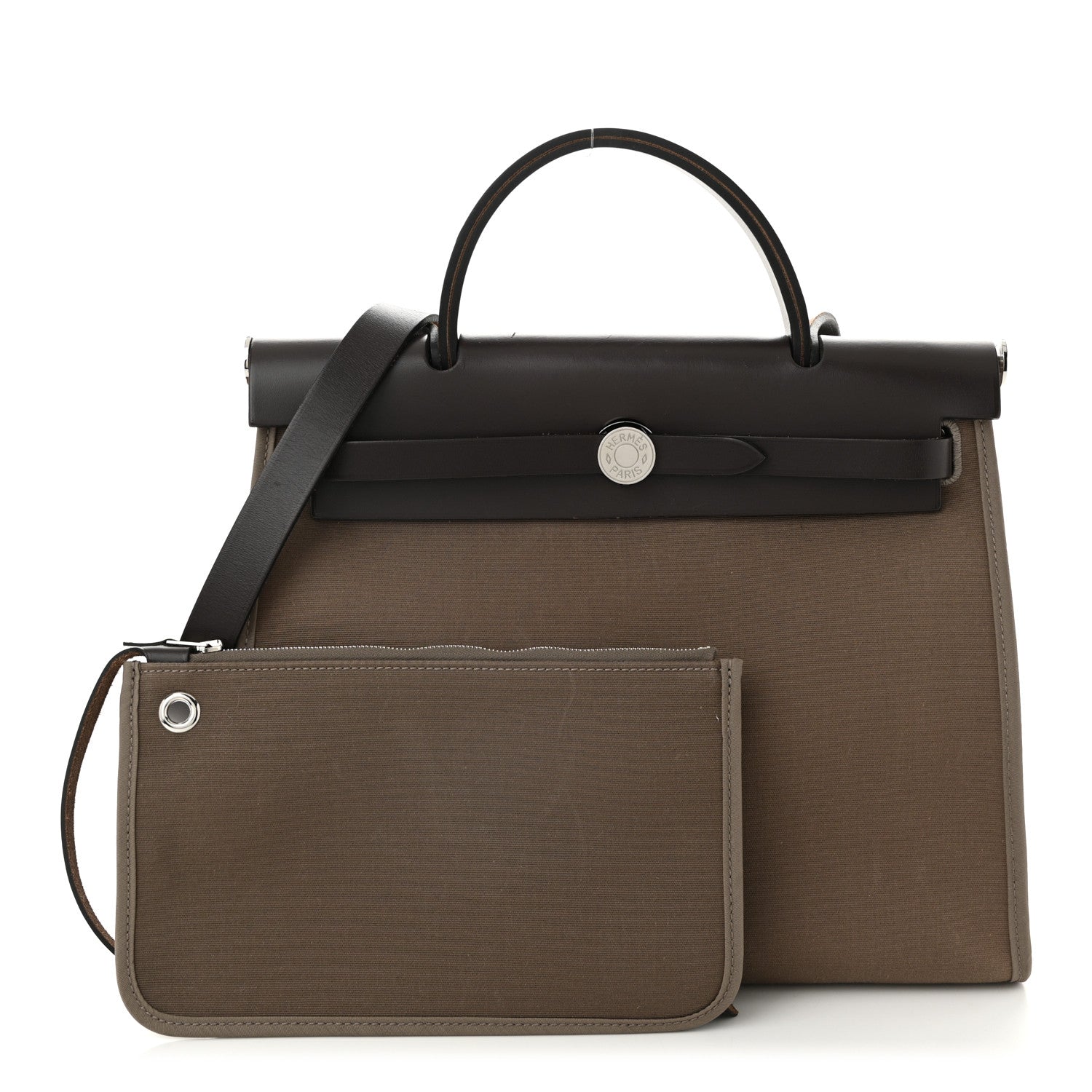 Hermes Vache Hunter Toile Herbag Zip 31 PM Etoupe Ebene 3 of 13