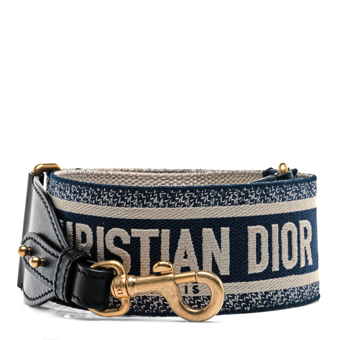 Canvas Embroidered Shoulder Strap Blue