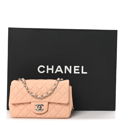 Chanel Lambskin Quilted Mini Rectangular Flap Light Pink 11 of 11