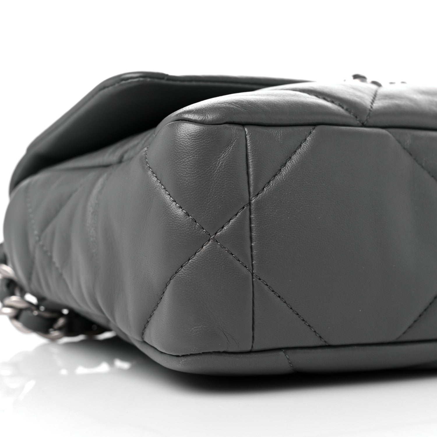 Chanel Lambskin Quilted Medium Chanel 19 Flap Dark Grey 8 of 12