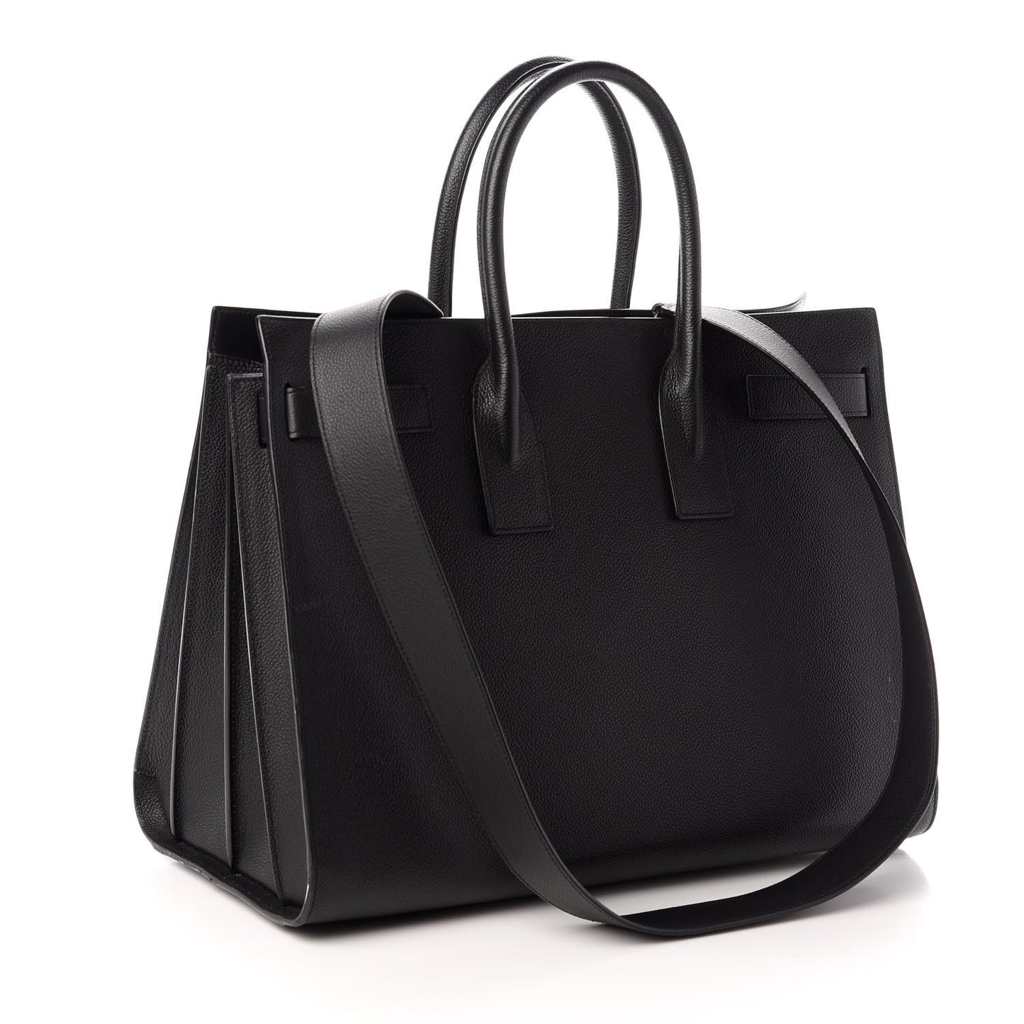 Grained Calfskin Large Sac De Jour Carryall Black