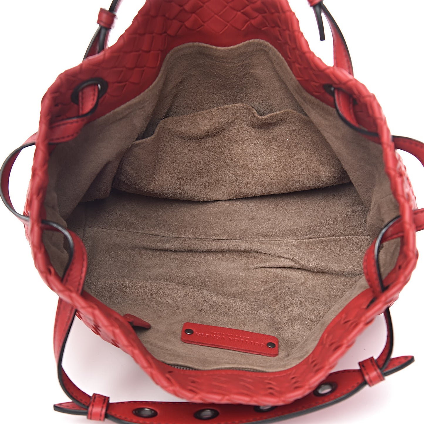 Nappa Intrecciato Small Bella Tote Red