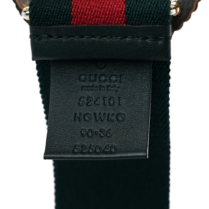 Gucci Canvas Torchon Double G Web Belt 90 36 Verde 3 of 4