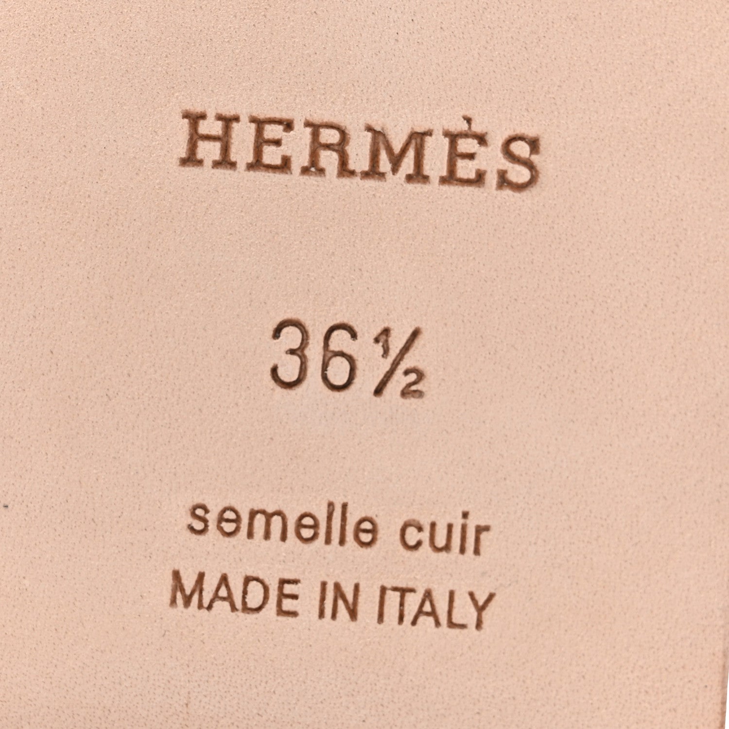 Hermes Box Calfskin Oran Sandals 36.5 Bois De Santal 7 of 9
