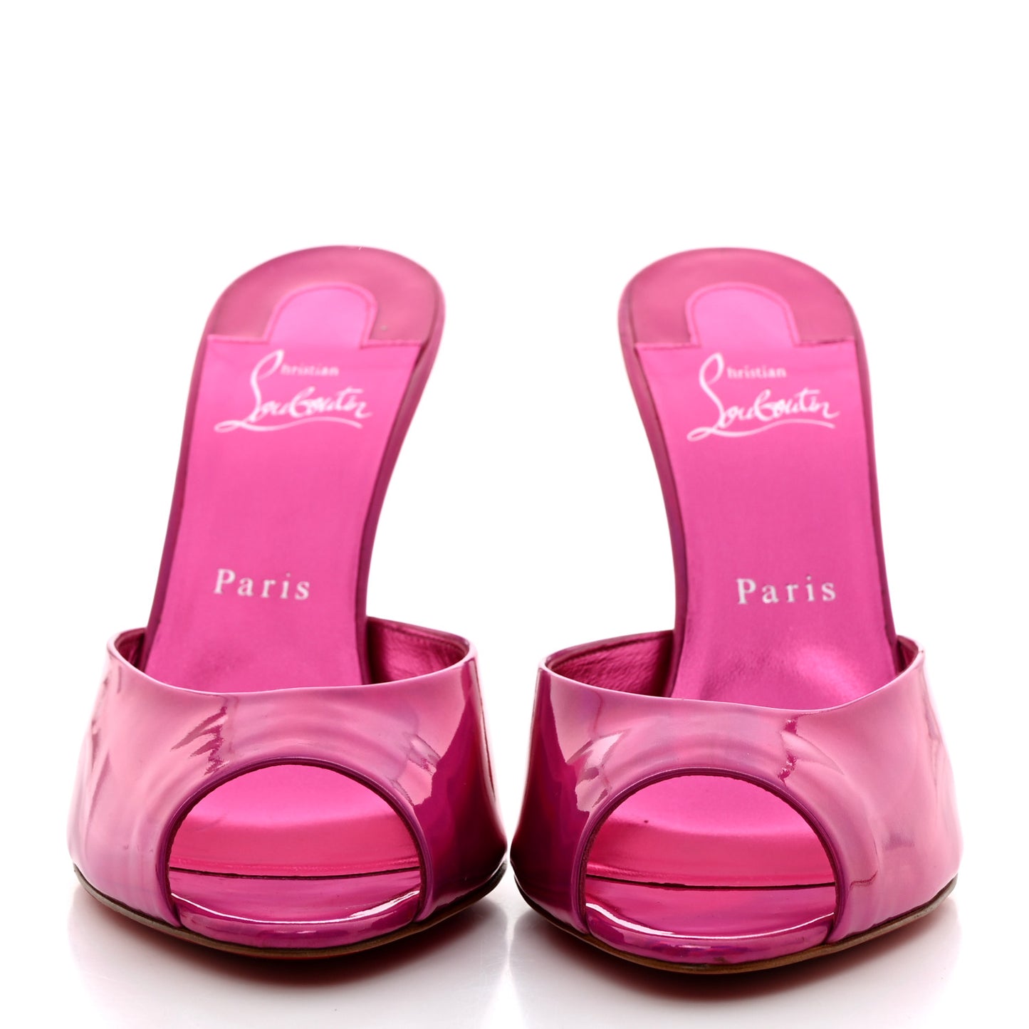 Patent Psychic Me Dolly 100 Sandals 38.5 Fuxia