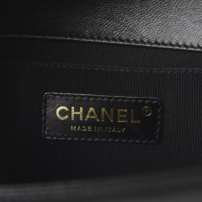 Chanel Lambskin Quilted Medium Boy Flap Black 7 of 9