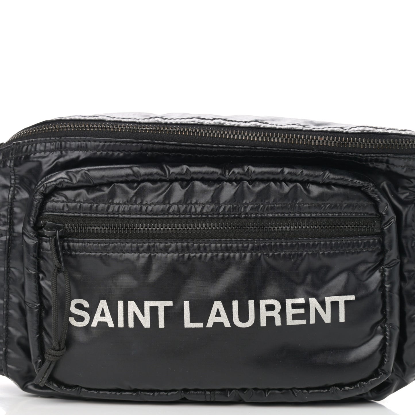 Nylon Logo Ripstop Body Belt Bag Black