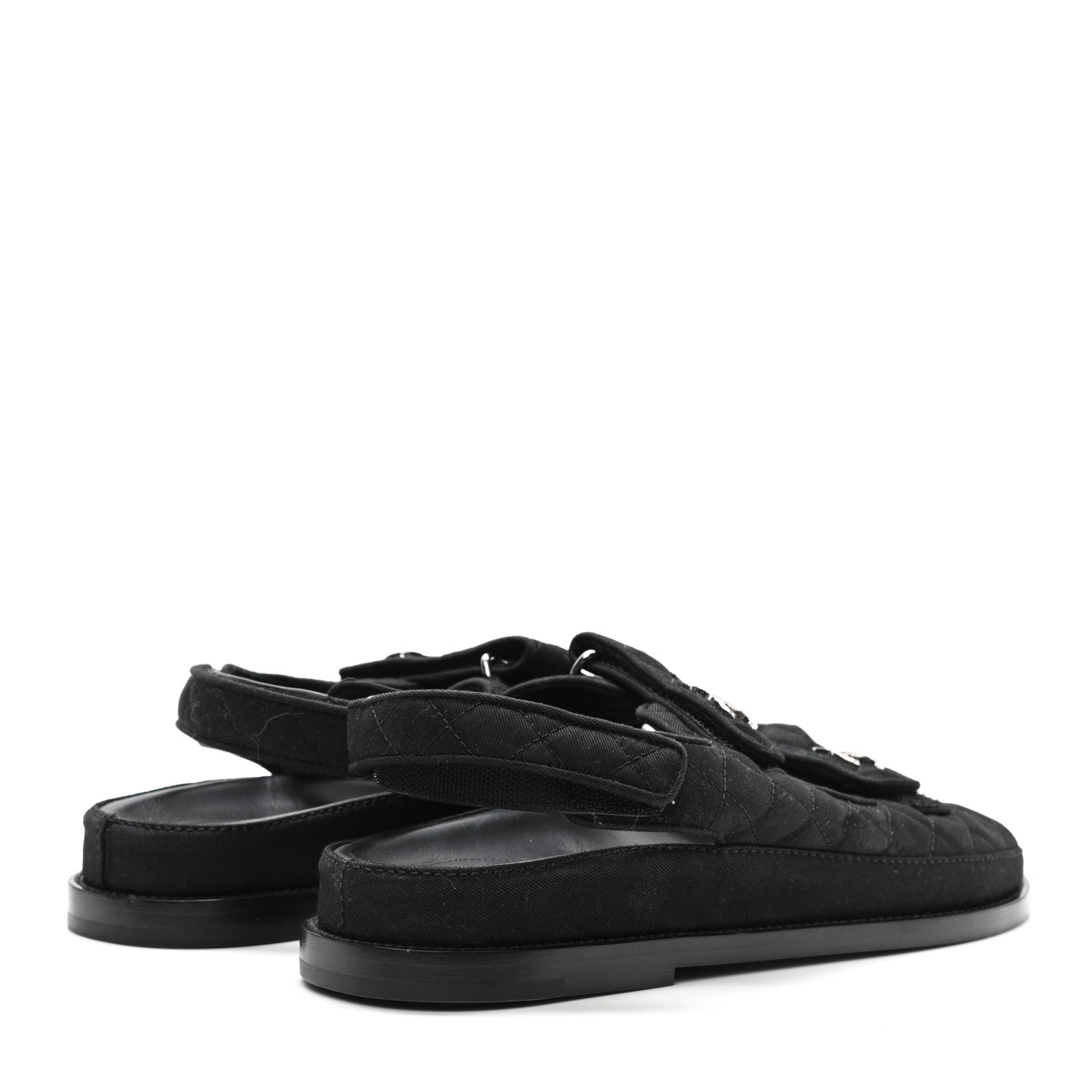 Chanel Mixed Fibers Velcro Dad Sandals 41 Black 4 of 9
