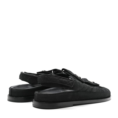Chanel Mixed Fibers Velcro Dad Sandals 41 Black 4 of 9