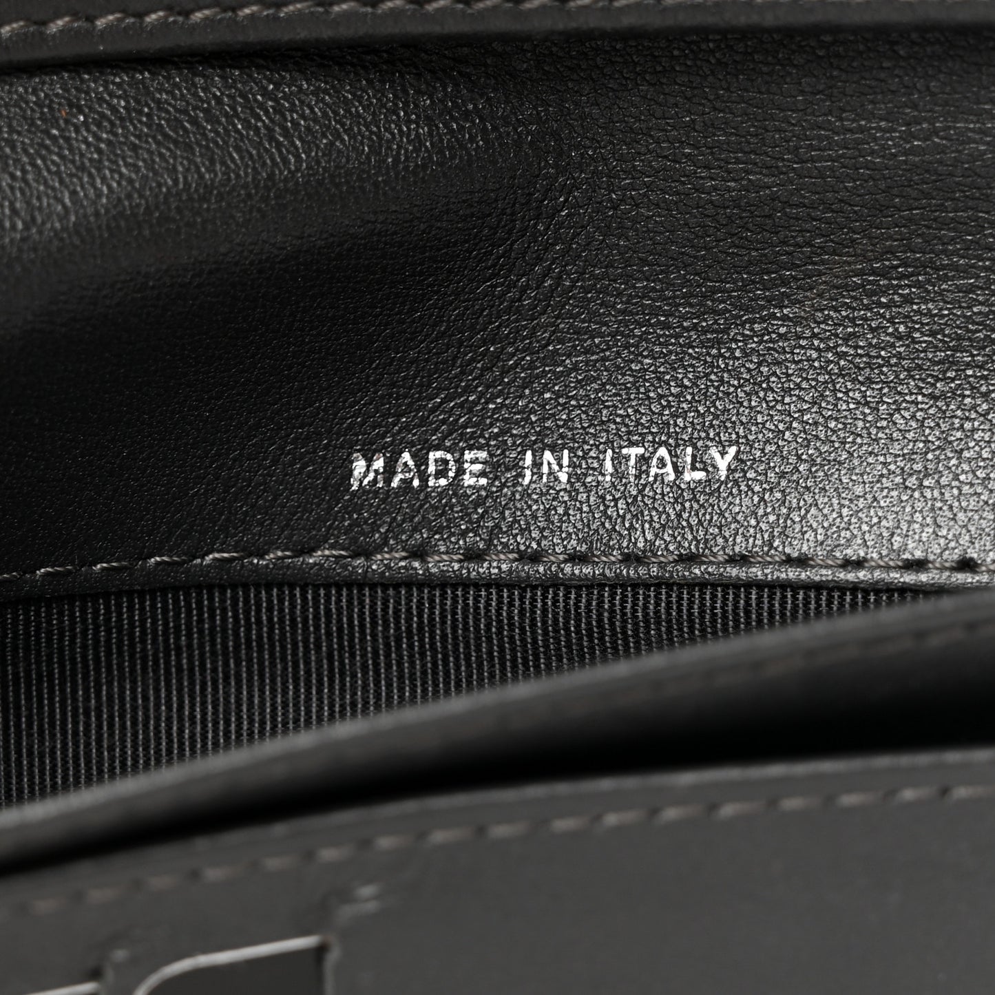 Striated Patent CC French Wallet Dark Grey