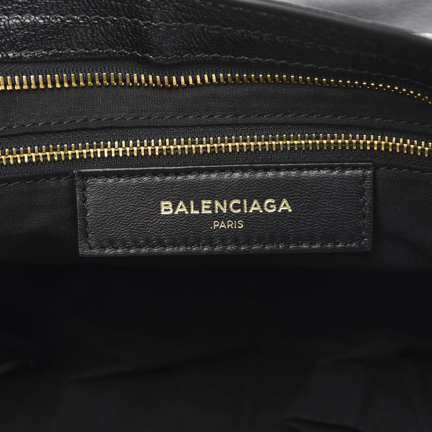 Chevre Gold Metallic Edge Hardware City Black