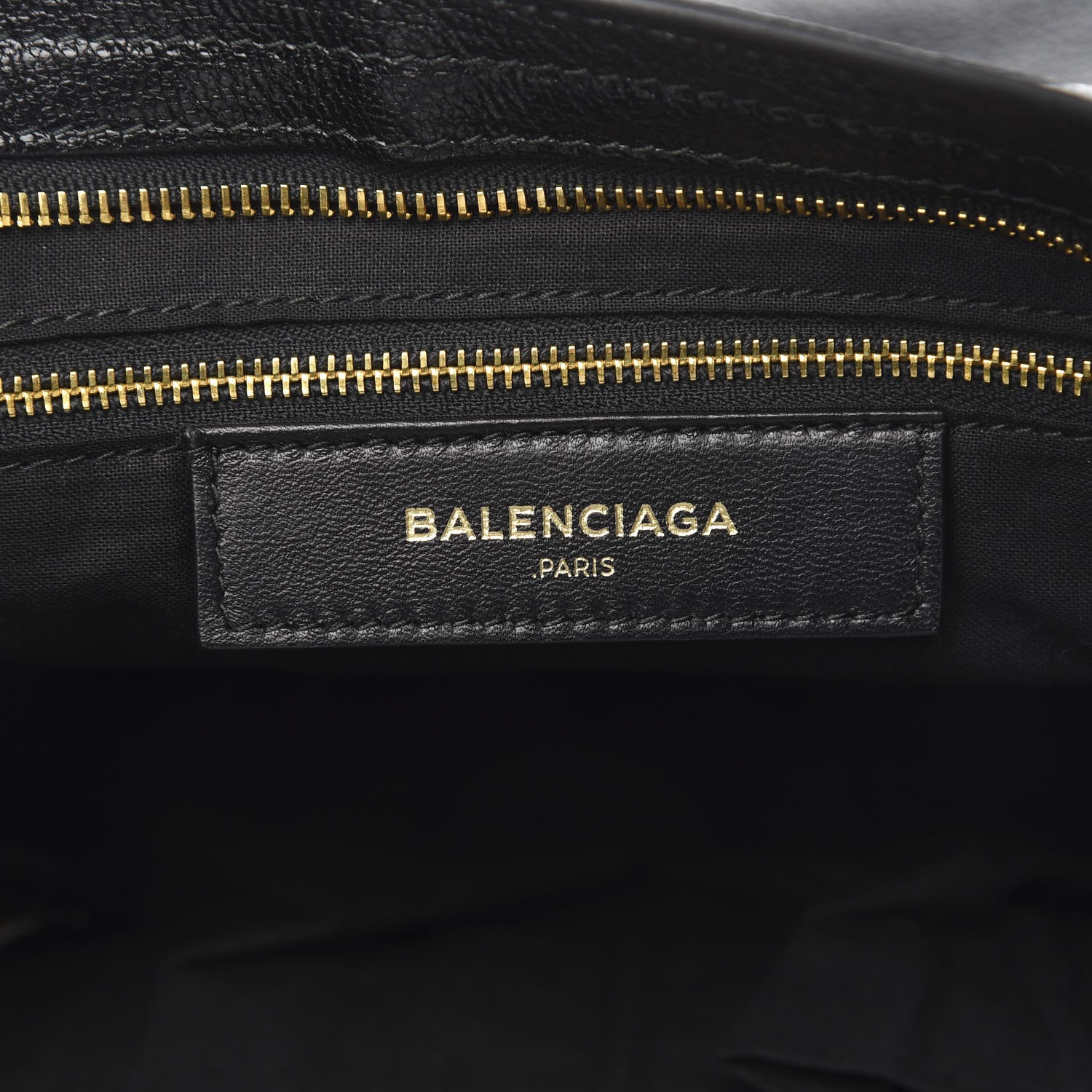 Balenciaga Chevre Gold Metallic Edge Hardware City Black 6 of 10
