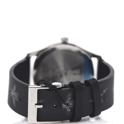 Gucci Stainless Steel Calfskin 38mm G-Timeless Bee Star Hologram Quartz Watch Black 4 of 6