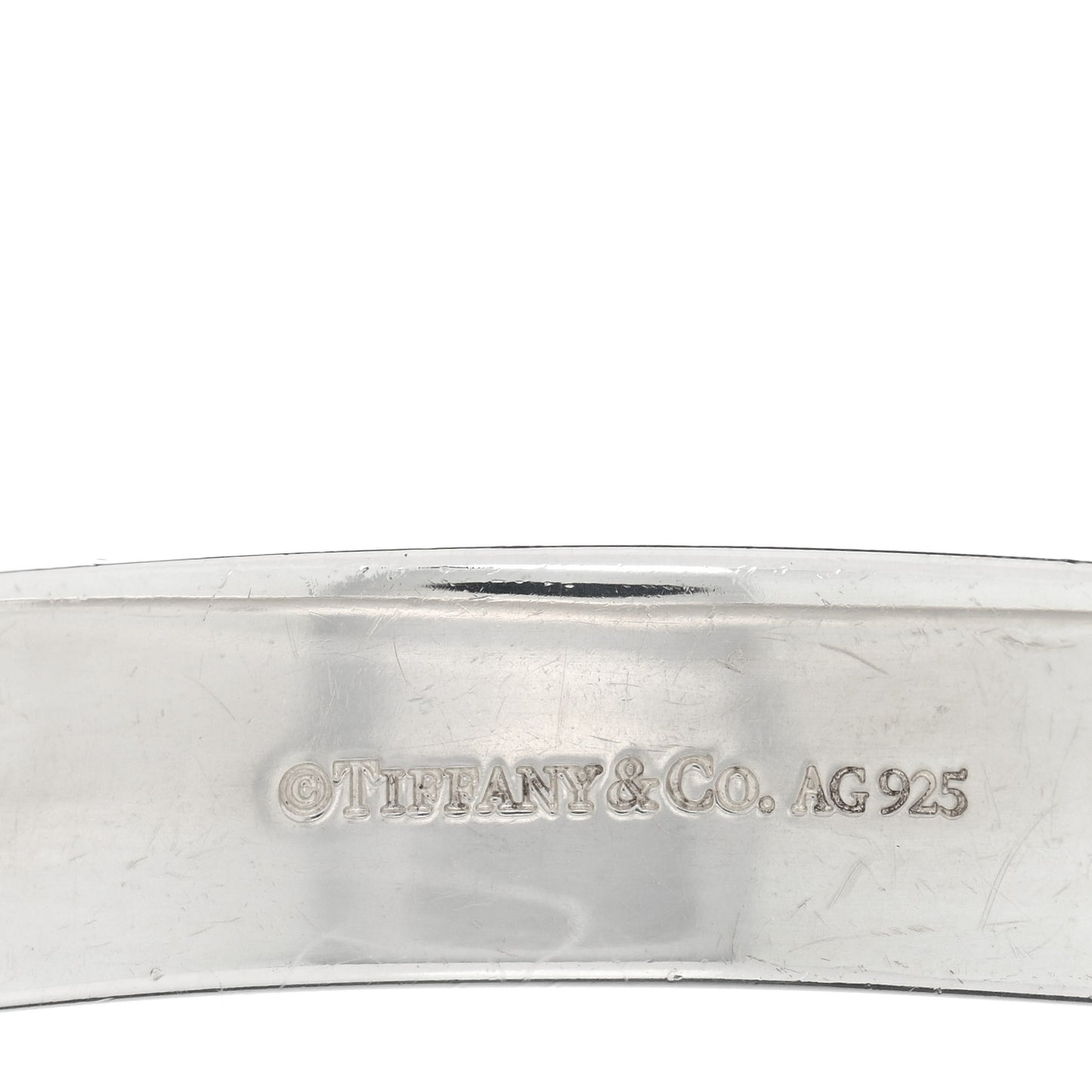 Sterling Silver Diamond Narrow Locks Bangle Bracelet